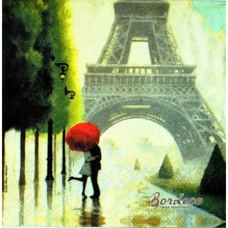 Serwetka decoupage romantyczny Paryż 33x33cm PPD Unikat
