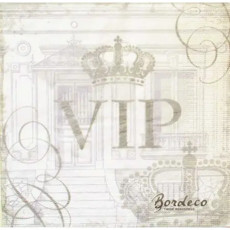 Serwetka do decoupage srebrny VIP 33x33 PPD Unikat
