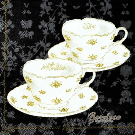 Serwetka do decoupage stara porcelana, imbryk i filiżanki 25x25 PPD Unikat
