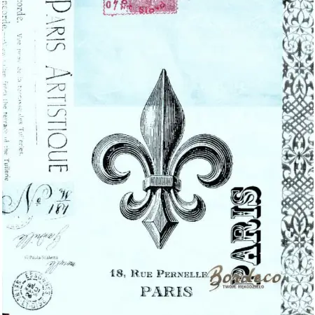 Serwetka do decoupage francuskie symbole PPD Unikat
