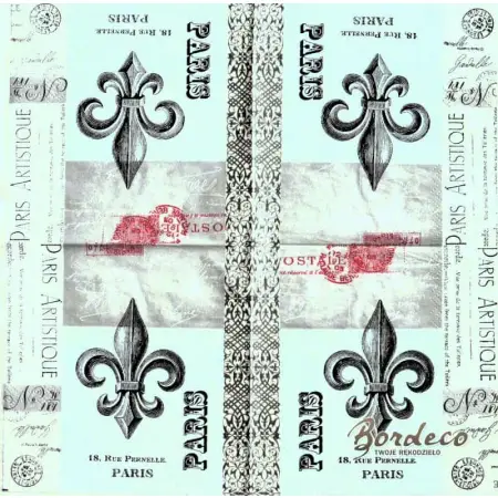 Serwetka do decoupage francuskie symbole PPD Unikat