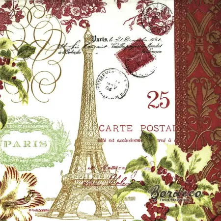 Serwetka do decoupage wieża Eiffla 33x33 PPD Unikat