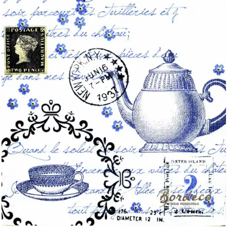 Serwetka do decoupage zestaw do herbaty, vintage 25x25 PPD Unikat