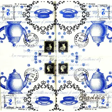 Serwetka do decoupage zestaw do herbaty, vintage 25x25 PPD Unikat