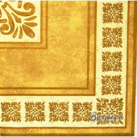 Serwetka do decoupage złote ornamenty, mozaika 33x33 PPD Unikat