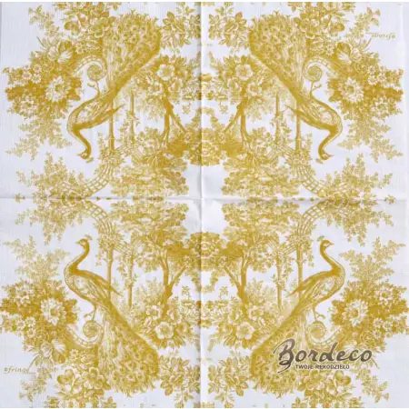 Serwetka do decoupage złoty paw 33x33 PPD Unikat