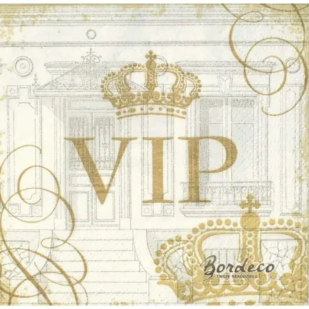 Serwetka do decoupage złoty VIP 25x25 firma PPD Unikat