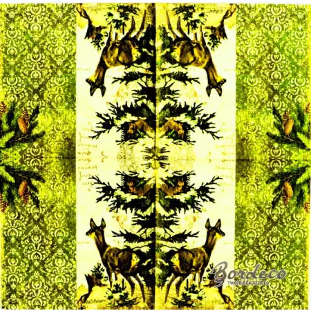 Serwetka do decoupage zwierzęta leśne 33x33 PPD Unikat