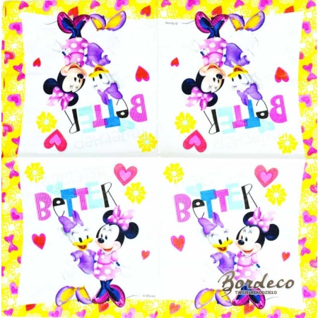 Serwetka do decoupage myszka Minnie i  kaczuszka Daisy 33x33 PROCOS Unikat