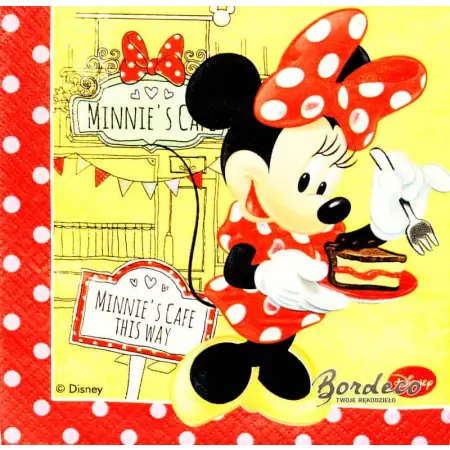 Serwetka do decoupage myszka Minnie w cukierni 33x33 PROCOS Unikat