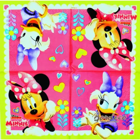 Serwetka do decoupage myszka Minnie i  kaczuszka Daisy 33x33 PROCOS Unikat