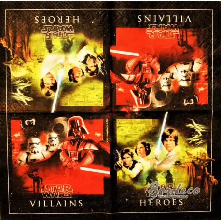 Serwetka do decoupage STAR WARS, Luke Skywalker, Han Solo i Leia 33x33 PROCOS Unikat