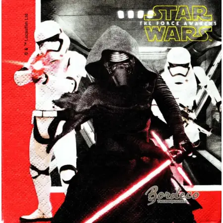 Serwetka do decoupage STAR WARS, Kylo Ren, Rey 33x33 PROCOS Unikat