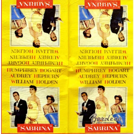 Serwetka do decoupage aktorzy filmu Sabrina 33x33 PROCOS