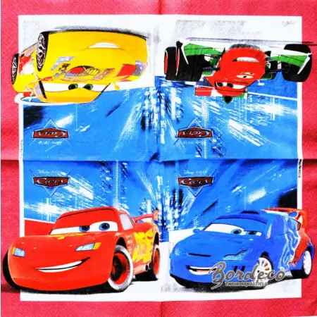 Serwetka do decoupage kreskówka Auta 33x33 PROCOS Unikat