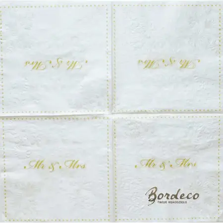 Serwetka do decoupage Mr & Mrs 33x33 Paper+Design Unikat