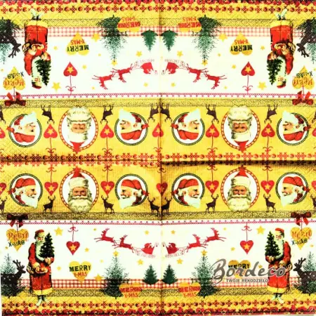 Serwetka do decoupage Mikołaj i symbole bożonarodzeniowe Paper+Design Unikat
