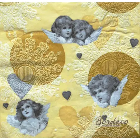 Serwetka do decoupage buźki aniołków Paper+Design Unikat