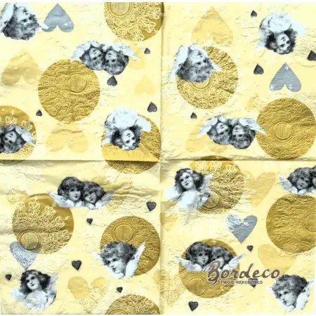 Serwetka do decoupage buźki aniołków Paper+Design Unikat