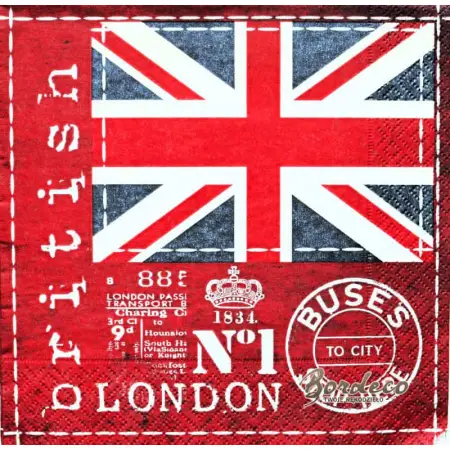 Serwetka do decoupage flaga brytyjska 33x33 Paper+Design Unikat