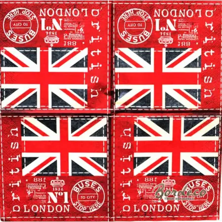Serwetka do decoupage flaga brytyjska 33x33 Paper+Design Unikat