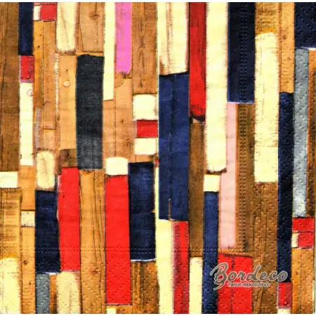 Serwetka do decoupage kolorowe deski 25x25 Paper+Design Unikat