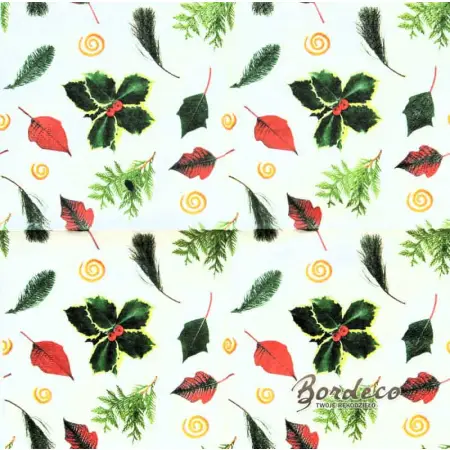 Serwetka do decoupage gałązki i listki 25x25 Paper+Design Unikat