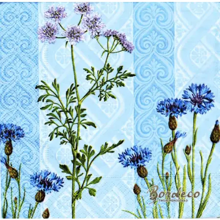Serwetka do decoupage polne kwiaty, chabry Paper+Design Unikat