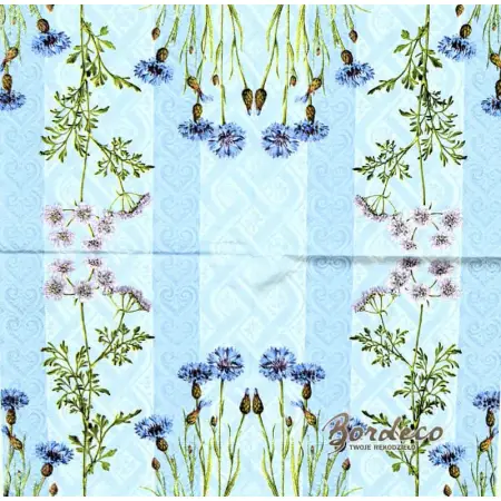 Serwetka do decoupage polne kwiaty, chabry Paper+Design Unikat