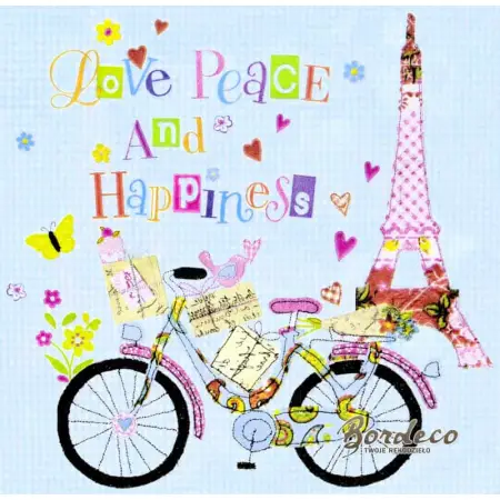 Serwetka do decoupage rower i wieża Eiffla 33x33 Paper+Design Unikat