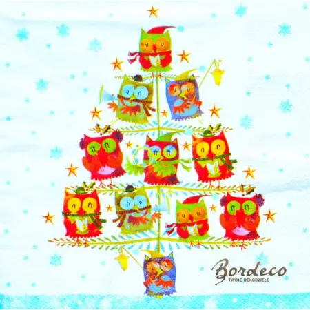 Serwetka do decoupage sówki na choince Paper+Design Unikat