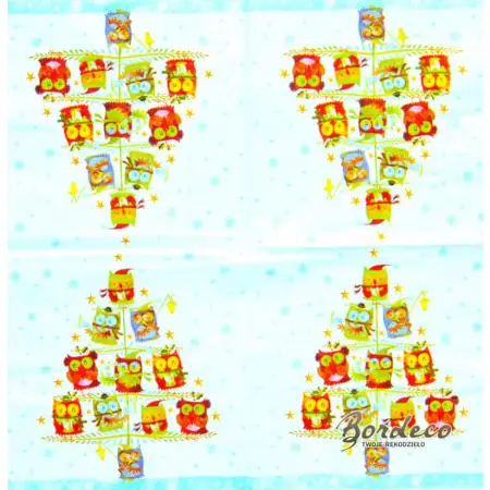 Serwetka do decoupage sówki na choince Paper+Design Unikat