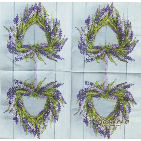 Serwetka do decoupage wrzosowe serce 33x33 Paper+Design Unikat