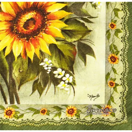 Serwetka do decoupage brazylijskie słoneczniki 33x33 R+F Unikat