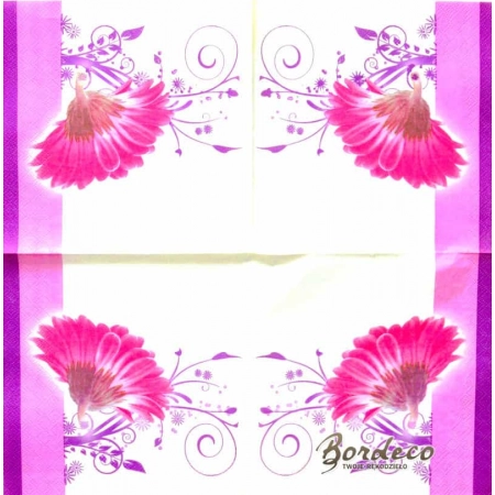 Serwetka do decoupage kompozycja z gerberą 33x33 R&F Unikat