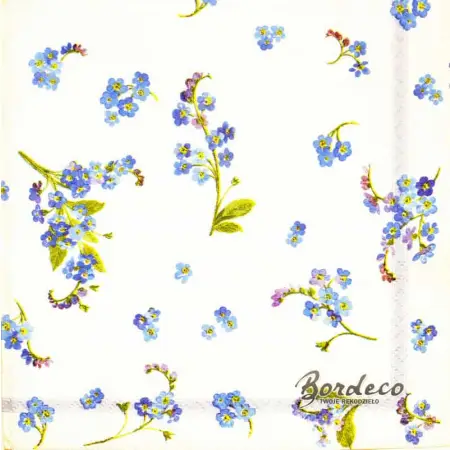 Serwetka do decoupage niezapominajki 33x33 R&F Unikat