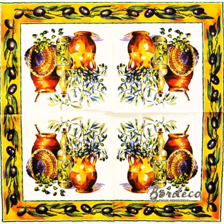 Serwetka do decoupage oliwki i oliwa 33x33 R&F Unikat