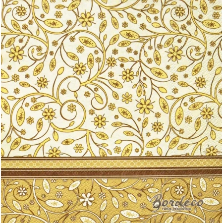 Serwetka do decoupage ozdobna tapeta z motywami roślinnym  33x33 R&F Unikat