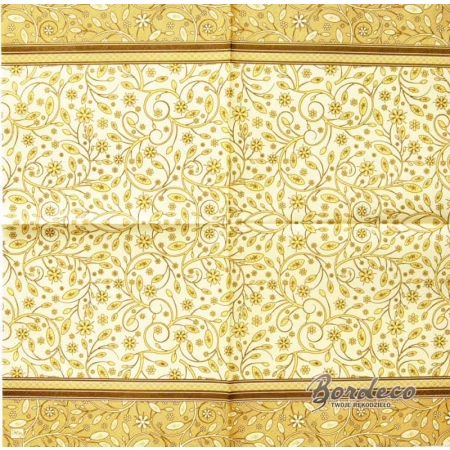 Serwetka do decoupage ozdobna tapeta z motywami roślinnym  33x33 R&F Unikat