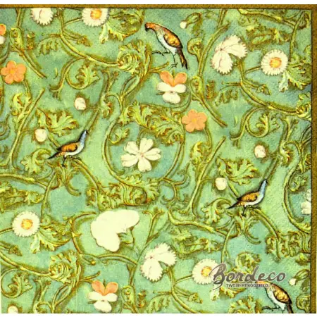 Serwetka do decoupage zielona wzorzysta tapeta 33x33 R&F Unikat