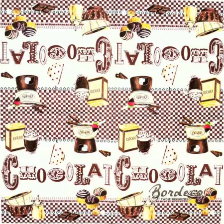 Serwetka do decoupage Chocolat, czekoladowe 33x33 R2S Unikat