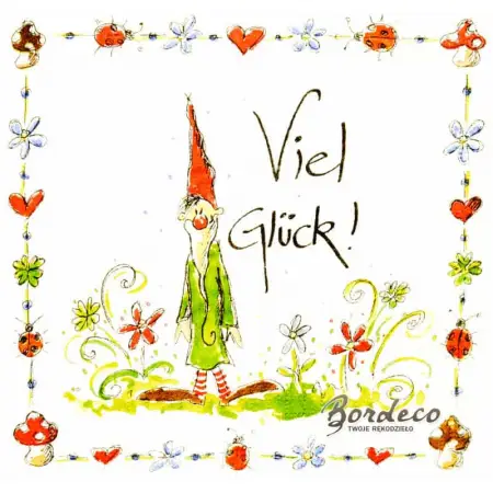 Serwetka do decoupage Viel Glueck i skrzat 33x33 R2S Unikat