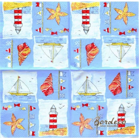 Serwetka do decoupage morskie klimaty 33x33 R2S