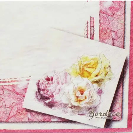 Serwetka do decoupage akwarelowe róże 33x33 R2S Unikat