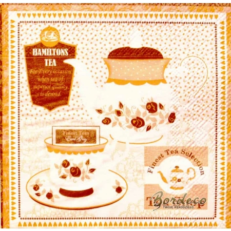 Serwetka do decoupage zestaw do  herbaty 25x25 R2S Unikat