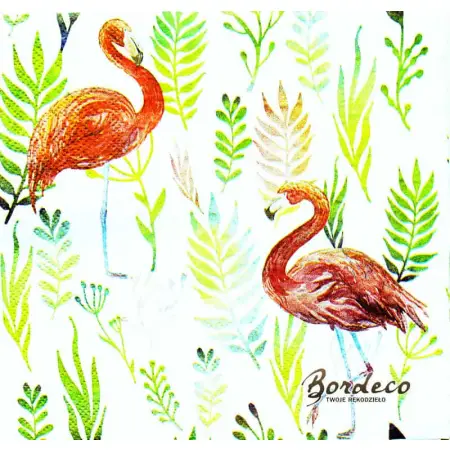 Serwetka do decoupage dwa flamingi 33x33 RAVI Unikat