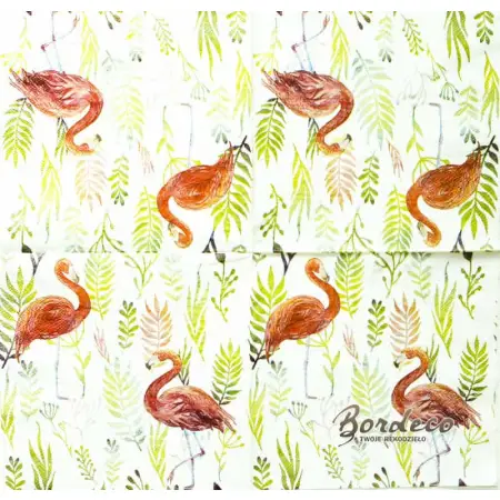 Serwetka do decoupage dwa flamingi 33x33 RAVI Unikat