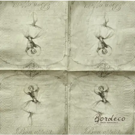 Serwetka do decoupage baletnica 33x33 firmy SAGEN