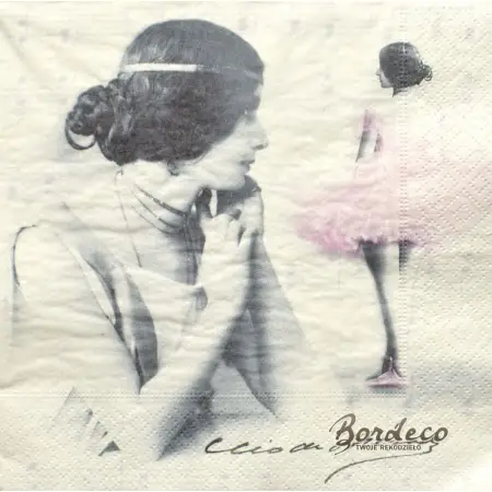 Serwetka do decoupage wspomnienie o balecie 33x33 SAGEN