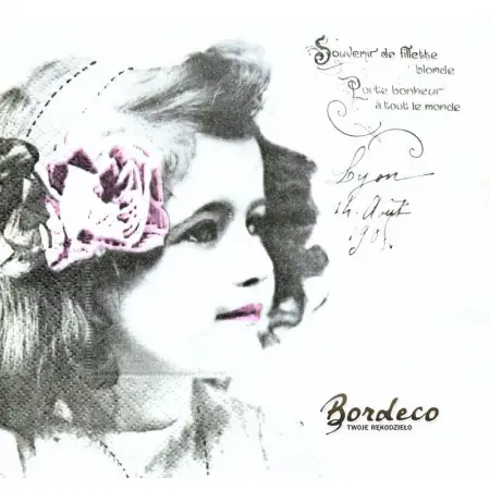 Serwetka do decoupage dziewczynka z różą 33x33 SAGEN